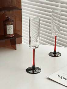 透明玻璃高脚杯、红酒杯、香槟杯、果汁和冷饮杯，高档奢华风格，适合居家、咖啡厅、酒店、餐厅、节日礼物、纪念品 | 酒杯、葡萄酒杯、玻璃饮水杯