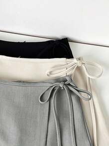 Franclia Graduation Wear Casual Versatile Straps Asymmetrical Hem New Summer Style Khaki Textured Wide Fabric Skirt Ladies Short Skirt Women's Skirt Ladies Summer Clothing Summer Clothing Bottoms