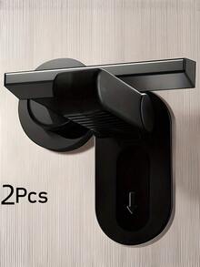 1pc Multifunctional Locks: Protecting Youngsters And Pets, No Drilling Required, Door Handle Lock Artifact,  To School,ABS Door Handle Lock Anti-Pinch Protection Buckle Door Handle