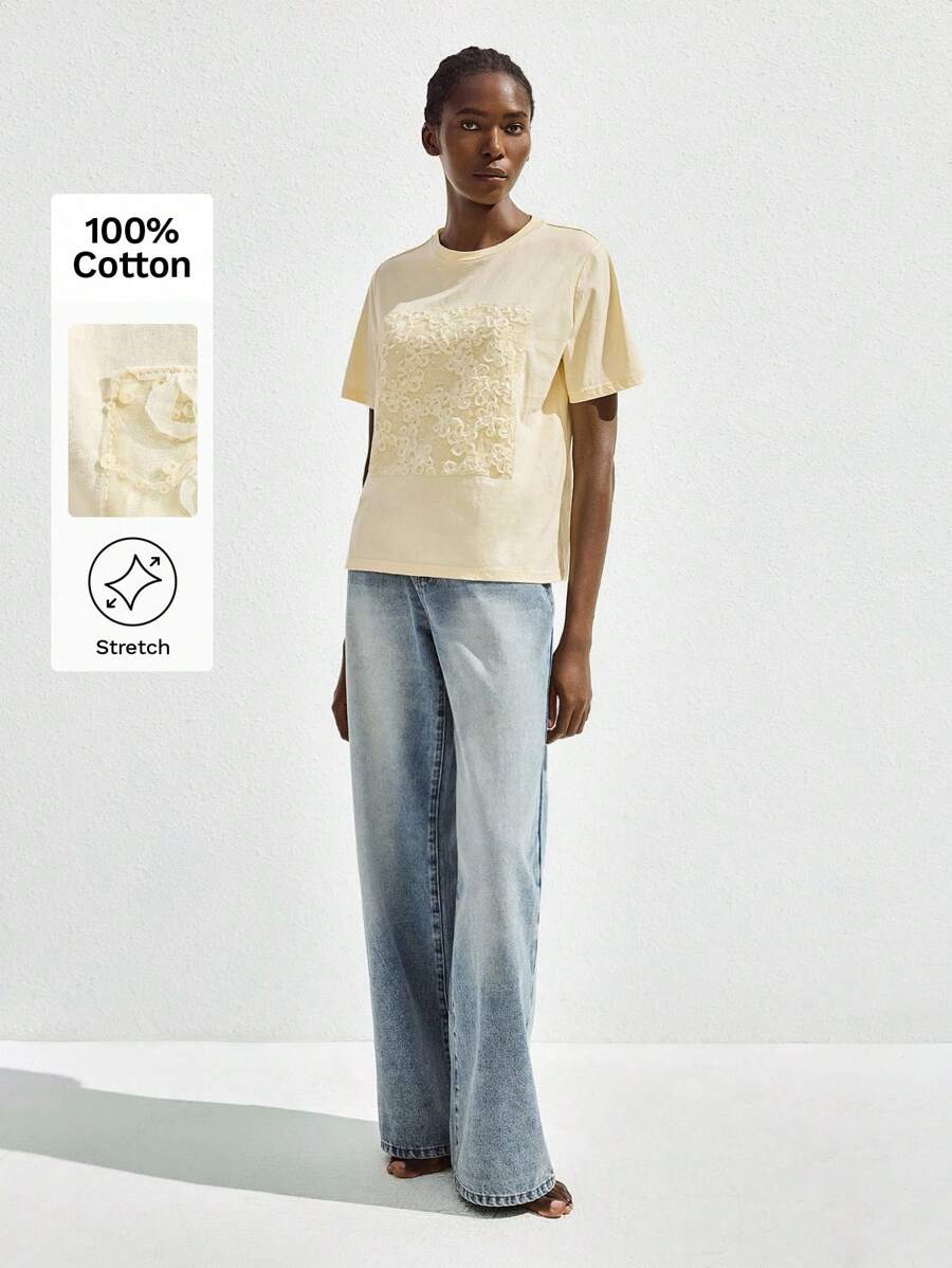 Maija 女式夏季休闲百搭现代都市时尚舒适T恤 - 淺灰紫 - 查看 1