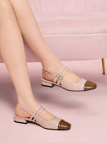 CUCCOO DOLLMOD Women's Fashion Black Mary Jane Simple Strap Flats, Suitable For Commuting, Dating, Party, Holiday - Pink - View 3