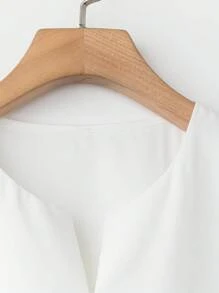 GlowEve Women's Plain Simple Casual Regular Shirt - White - View 6