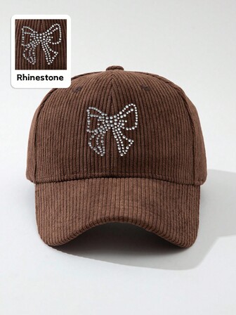 Grunge Punk قبعة بيسبول مزينة بالراين ستون بشريط وطبعة نمر للنساء قطعة واحدة