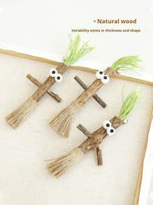 PETSIN 1 Peça Brinquedo de Catnip de Madeira, Lagarta, Formiga, Formato Fofo de Homem de Madeira, Autoentreterimento para Gatos, Boneca de Limpeza Oral, Bastão de Moagem de Catnip de Madeira para Filhotes de Gato, Brinquedo para Animais de Estimação - Multicolorido - Visão 15