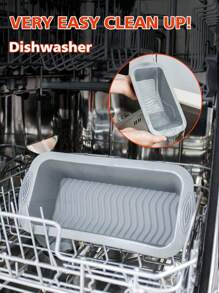 SHEIN Basic living 1pc Silicone Bread Pan, Grey Non-stick Bread Loaf Pan For Baking - Grey - View 8