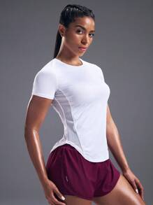 Powerista 透气柔软运动T恤紧身衣健身房女士衬衫 - 白色 - 查看 5