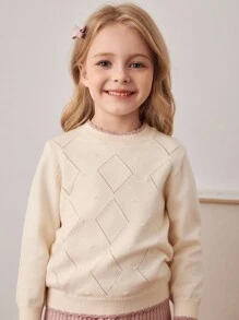 PrepCrw Suéter de manga comprida com gola redonda estilo universitário para meninas e minissaia de malha, roupa casual - Multicolorido - Ver 6