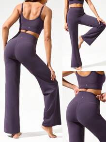 GLOWMODE 29英寸 FeatherFit™ Ease Into It 宽腿超高腰紧身裤，带口袋 - Bold Plum - 查看 9