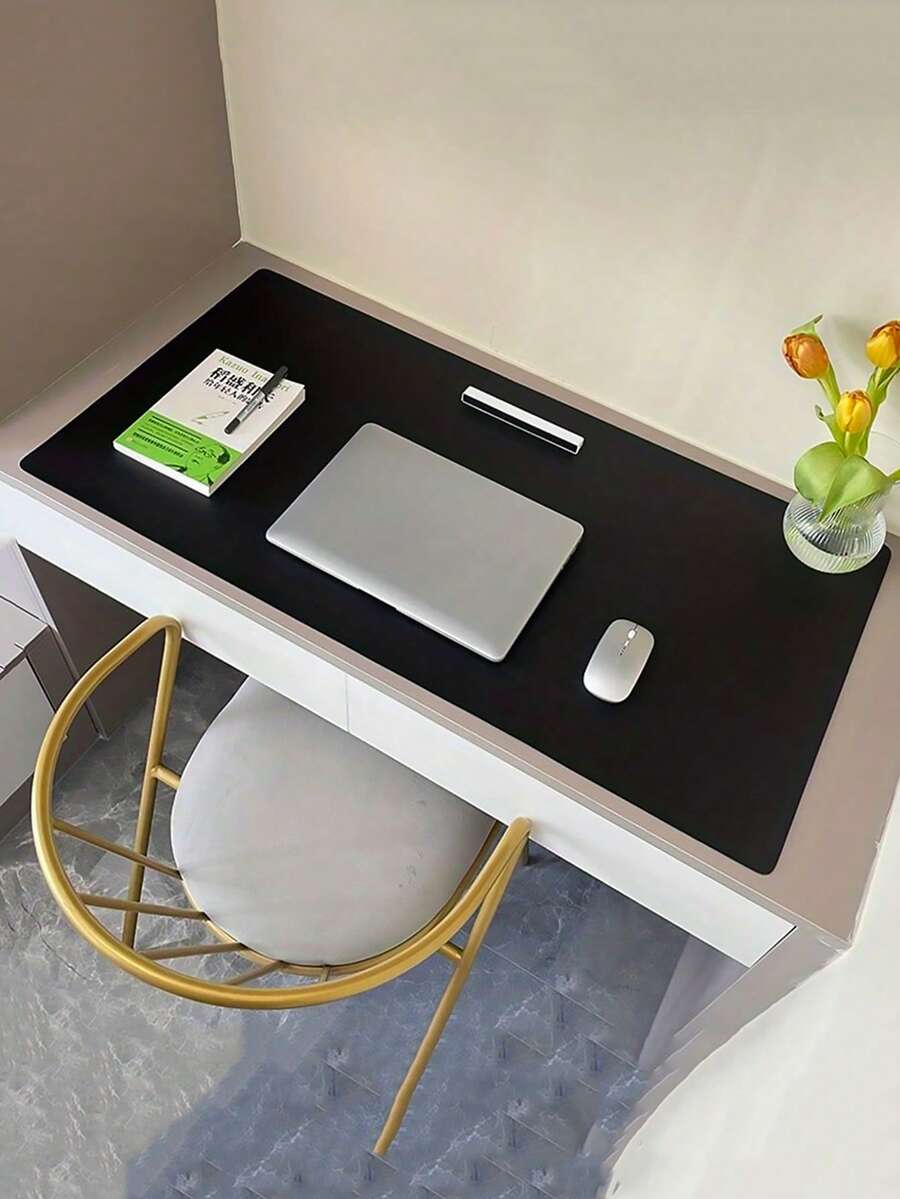SHEIN Desk Pad For Office Home, Leather Waterproof Large Desk Writing Mat Organizer,Multifunctional Ultra Thin Use Desk Blotters Mouse Pad Protector - Black - View 1
