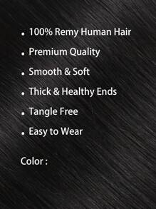 Seamless Clip Ins Volumizer 55g 1pc Natural Black 100% HQ Cuticle Aligne Remy Human Hair Seamless PU Clip Ins Extensions Hair Extensions - Natural Black - View 2