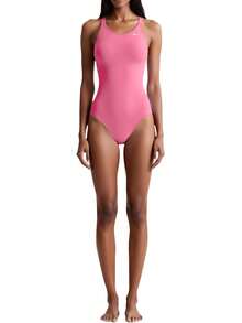 Nike 1 bộ đồ bơi liền thân hở lưng màu trơn cho nữ - Hồng - Xem 3