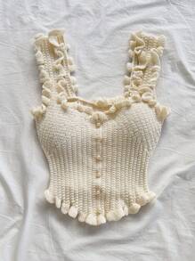 Soleia 女士浪漫休閒針織上衣，適合度假穿著