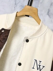 SHEIN 2pcs Tween Boys Printed Jacket And Pants Set, Casual Outfit Fall Winter - Coffee Brown - View 8