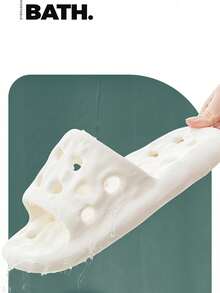 SHEIN 1双EVA浴室拖鞋，防滑防臭家居淋浴凉鞋 - 彩色 - 查看 1