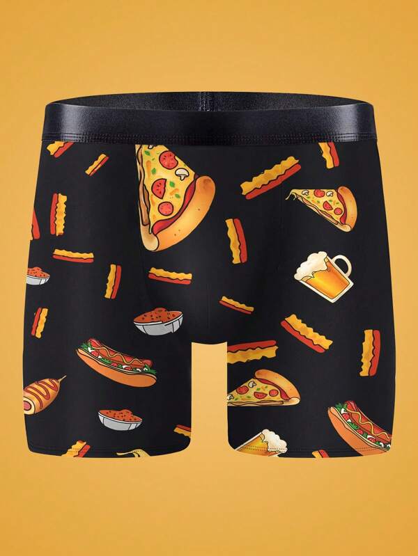 NotGurli Boxers pour hommes à imprimé pizza et hot-dog
