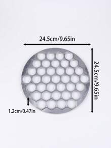 1pc Aluminum Alloy Dumpling Mold, 37 Holes, Slouchy Dumpling Maker - Silver - View 2