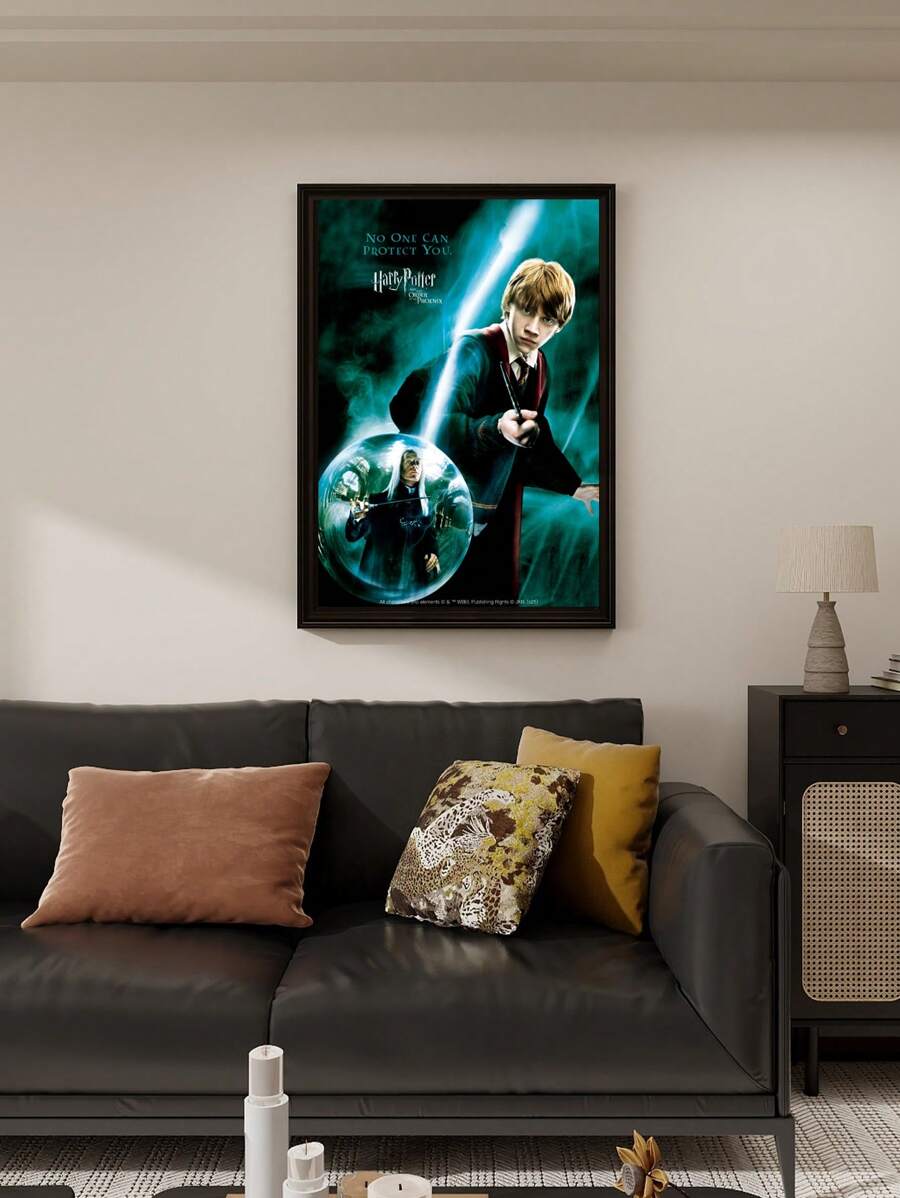 HARRY POTTER X SHEIN 人物图形海报,非常适合家庭、客厅、卧室、办公室、浴室、厨房装饰,适合客厅、卧室和餐厅 - 彩色 - 查看 1