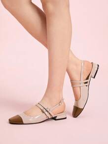 CUCCOO DOLLMOD Women's Fashion Black Mary Jane Simple Strap Flats, Suitable For Commuting, Dating, Party, Holiday - Pink - View 5