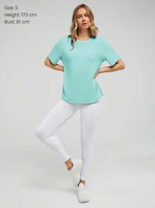 GLOWMODE Tencel Modal Oversized Everymode Tee Daily Casual Summer Compression Shirt - Mint Green - View 7