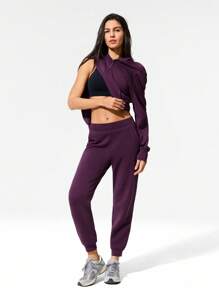 GLOWMODE Quần chạy bộ bỏ túi Modal có dây rút điều chỉnh vừa vặn Daily Lounge mùa thu - Cola anh đào - Xem 6