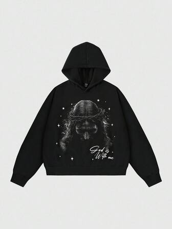 Street Life sweat-shirt à capuche décontracté à imprimé figuratif pour hommes, automne/hiver