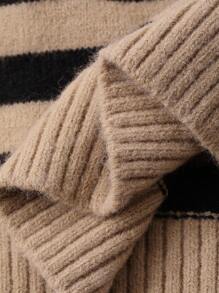 Hapijoa Young Boy Striped Knit Vest, Casual Loose Fit Fall - Khaki - View 8