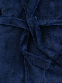 Cozy Pixies Accappatoio con cappuccio, maniche lunghe e cintura, con stampa di lettere e fodera in pile, adatto per casa, bagno, spiaggia e altre occasioni, autunno/inverno, per ragazzi