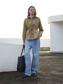 Uhlyne Uhlyne Classic Detachable Short Fashion Trench Coat,Khaki,Autumn,Elegant,Office Versatile European And American Style New Casual Journey Vacay Vibes - Khaki - View 6