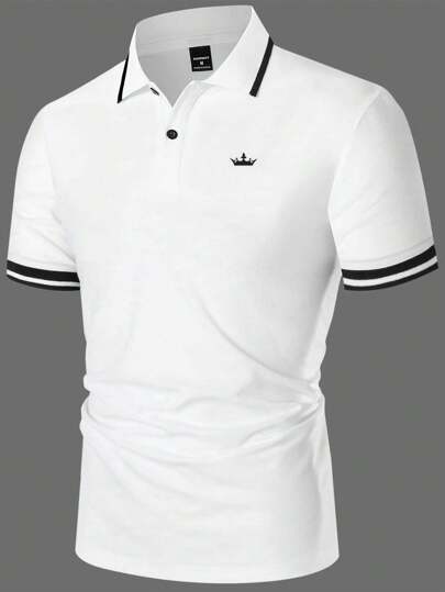 Manfinity Mode 男士商务休闲 Polo 衫，适合送给爸爸和男朋友的礼物，适合打高尔夫