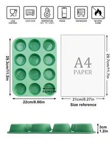 SHEIN Basic living 1入組矽膠蛋糕模具 - 綠色 - 查看 6