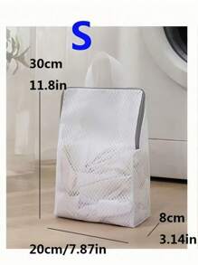 1-Pack White Laundry Wash Bag With Handles - Honeycomb Mesh Delicates Protector For Bras/Sweaters/Socks, Snag-Proof Thick Mesh Washing Machine Bag For Underwear & Clothes | Christmas Holiday Gift Essentials (Home & Travel Use)