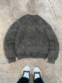 INAWLY 秋季女装，秋季服装，休闲装，Y2K，肖像圆领运动衫，街头女装 - 彩色 - 查看 2