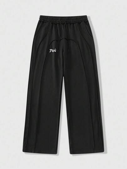 Street Life Pantalon de survêtement ample à taille élastique et cordon de serrage, jambes droites, pour homme