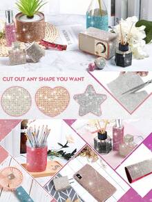 闪亮钻石贴纸彩色 DIY 可定制可切割自粘胶带，适用于镜子、汽车、服装、礼品派对、家居装饰、收音机、书籍、水钻、闪光装饰工艺品，供应优质时尚配饰
