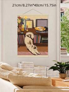 SHEIN Pôster em tela Niche Art Cat (1 unidade), decoração de parede abstrata, estilo art déco, sem moldura. - Multicolorido - Ver 17