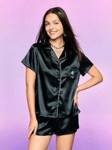 NotGurli Conjunto de pijama casual para mujer con camiseta de manga corta y pantalón corto, minimalista y de moda, adecuado para el verano