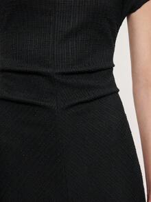 BizChic 2025秋冬新款优雅通勤、约会、度假露肩长裙，现代优雅都市浪漫西部朋克Y2K乡村音乐节复古风格韩国机场旅行街头婚礼嘉宾生日万圣节商务休闲办公室约会派对郊游机场返校秋冬女装 - 黑色 - 查看 5