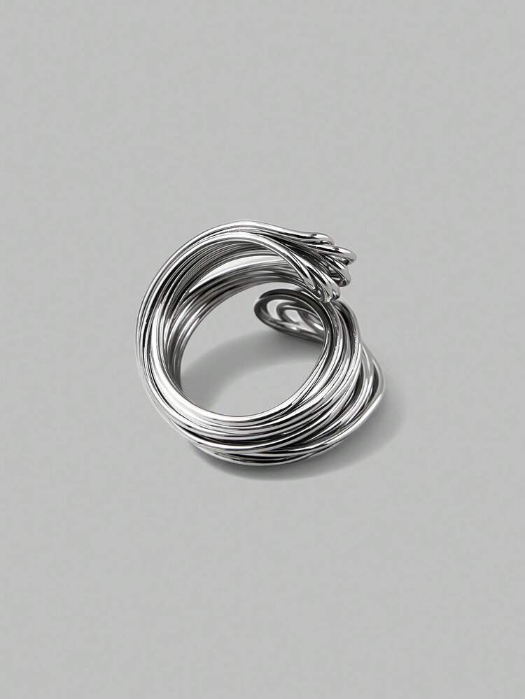 18K Gold-Plated Twisted Copper Wire Unique Ring