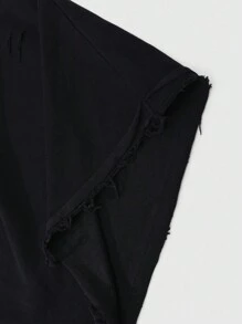 ROMWE MEN Grunge Punk Men's T-Shirt With Street American Design, Splatter Paint Zebra Effect Graphic Tee, 2000s Style