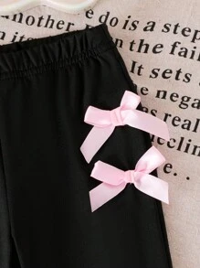 Elladie kids Adorable Two-Piece Black Baby Girls Outfit With Ruffled Edges And Round Neck Design