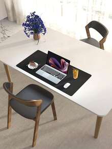 SHEIN Desk Pad For Office Home, Leather Waterproof Large Desk Writing Mat Organizer,Multifunctional Ultra Thin Use Desk Blotters Mouse Pad Protector - Black - View 3