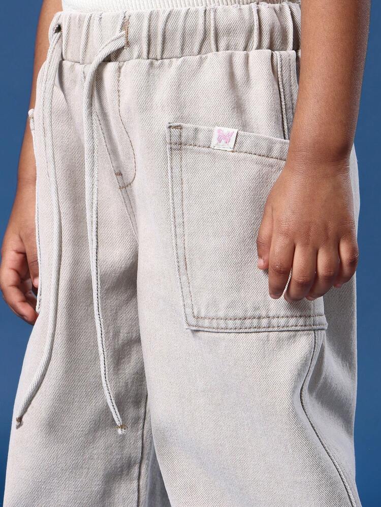 Wide Leg Cargo Pants With Front Pockets