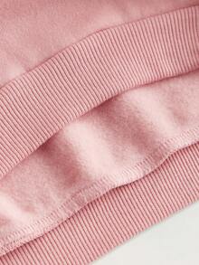 Maija Kids Maija Kids 2件套少女字母印花连帽衫和裤子套装 - 粉色 - 查看 4