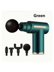 SHEIN A Stylishly Designed Mini High Torque Motor USB Rechargeable Handheld Massage Gun For Body, Back And Neck Deep Muscle Percussion Massager With 1200 MAh Rechargeable Lithium Battery - Ideal As A Father's Day And Mother's Day Gift - Button model - View 4