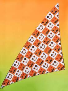 PETSIN Halloween Pet Bandana, Double-Sided Puppy Bibs, Pumpkin Print Cat & Dog Scarf - Multicolor - View 4