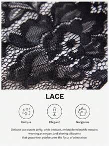 Avenya 夏季性感纯色蕾丝短款吊带背心 - 黑色 - 查看 7