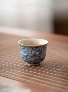 Cirelle Floral Ceramic Tea Cup, Handmade Retro Teacup With Underglaze Floral Painting, High-Quality Personal Teacup For Home, Cafe, Restaurant, Office, Tea House, Party, Birthday, Holiday, Wedding & Gift | Tea Set,Tea,Chinese Tea Set,Cup Set,Matcha,Matcha Cups