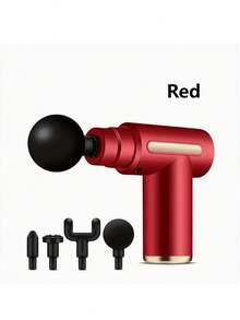 SHEIN A Stylishly Designed Mini High Torque Motor USB Rechargeable Handheld Massage Gun For Body, Back And Neck Deep Muscle Percussion Massager With 1200 MAh Rechargeable Lithium Battery - Ideal As A Father's Day And Mother's Day Gift - Button model - View 5