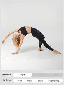 GLOWMODE Áo ngực thể thao không đối xứng vai không đường may thấm mồ hôi Just Breathe Cutout tập yoga hàng ngày tác động thấp - màu đen - Xem 5