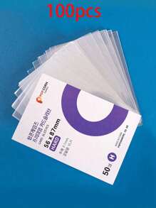 50pcs/100pcs Clear Card Cover, Simple And Portable Cardholder For Office Staff And Students Back To School Fall Decor,Christmas Decorations Halloween Decor Living Room Decor Wall Decor, Bedroom Curtains, Key Holder Storage Containers Storage Box - Clear - View 12